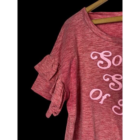 OU Shirt Womens Size XL Ruffle Sleeves Sooners State of Mind Game Day Oklahoma - Picture 4 of 8